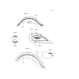 KAWASAKI, VN1500-F2 1999, DECALS(GREEN/GRAY)