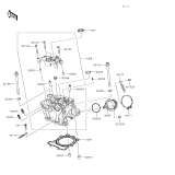 KAWASAKI, KX252AJF 2018,KX252AKF 2019, CYLINDER HEAD