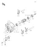 KAWASAKI, KX252AJF 2018,KX252AKF 2019, GEAR CHANGE DRUM/SHIFT FORK(S)