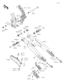 KAWASAKI, KX252AJF 2018,KX252AKF 2019, SWINGARM