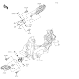 KAWASAKI, KX252AJF 2018,KX252AKF 2019, FOOTRESTS