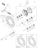 KAWASAKI, KX252AJF 2018,KX252AKF 2019, REAR HUB