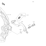 KAWASAKI, KX252AJF 2018,KX252AKF 2019, BRAKE PEDAL