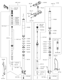 KAWASAKI, KX252AJF 2018,KX252AKF 2019, FRONT FORK