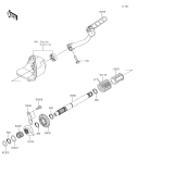 KAWASAKI, KLX110CFF 2015,KLX110CGF 2016,KLX110CHF 2017,KLX110CJF 2018,KLX110CKF 2019, KICKSTARTER MECHANISM