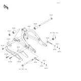 KAWASAKI, KLX110CFF 2015,KLX110CGF 2016,KLX110CHF 2017,KLX110CJF 2018,KLX110CKF 2019, SWINGARM