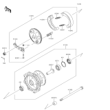 KAWASAKI, KLX110CFF 2015,KLX110CGF 2016,KLX110CHF 2017,KLX110CJF 2018,KLX110CKF 2019, FRONT HUB