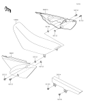 KAWASAKI, KLX110CFF 2015,KLX110CGF 2016,KLX110CHF 2017,KLX110CJF 2018,KLX110CKF 2019, SIDE COVERS/CHAIN COVER