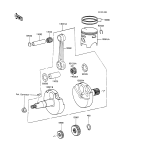 KAWASAKI, KX100-A1 1989,KX100-A2 1990, CRANKSHAFT/PISTON(S)