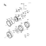 KAWASAKI, KX100-A1 1989,KX100-A2 1990, CLUTCH