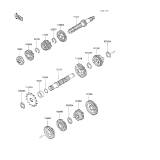 KAWASAKI, KX100-A1 1989,KX100-A2 1990, TRANSMISSION
