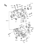 KAWASAKI, KX100-A1 1989,KX100-A2 1990, CRANKCASE