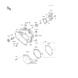 KAWASAKI, KX100-A1 1989,KX100-A2 1990, ENGINE COVER(S)