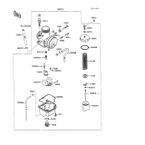 KAWASAKI, KX100-A1 1989,KX100-A2 1990, CARBURETOR