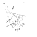 KAWASAKI, KX100-A1 1989,KX100-A2 1990, FRAME FITTINGS