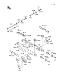 KAWASAKI, KX100-A1 1989,KX100-A2 1990, SWINGARM