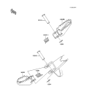 KAWASAKI, KX100-A1 1989,KX100-A2 1990, FOOTRESTS