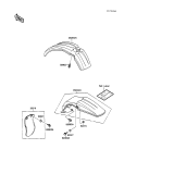KAWASAKI, KX100-A1 1989,KX100-A2 1990, FENDERS