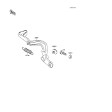KAWASAKI, KX100-A1 1989,KX100-A2 1990, BRAKE PEDAL