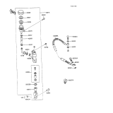 KAWASAKI, KX100-A1 1989,KX100-A2 1990, REAR MASTER CYLINDER