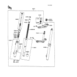 KAWASAKI, KX100-A1 1989,KX100-A2 1990, FRONT FORK