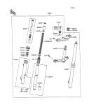 KAWASAKI, KX100-A1 1989,KX100-A2 1990, FRONT FORK