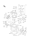 KAWASAKI, KX85-A1 2001,KX85-A2 2002,KX85-B1 2001,KX85-B2 2002, CYLINDER HEAD/CYLINDER