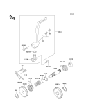 KAWASAKI, KX85-A1 2001,KX85-A2 2002,KX85-B1 2001,KX85-B2 2002, KICKSTARTER MECHANISM