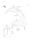 KAWASAKI, KX85-A1 2001,KX85-A2 2002,KX85-B1 2001,KX85-B2 2002, FENDERS