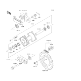 KAWASAKI, KX85-A1 2001,KX85-A2 2002,KX85-B1 2001,KX85-B2 2002, REAR HUB