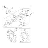 KAWASAKI, KX85-A1 2001,KX85-A2 2002,KX85-B1 2001,KX85-B2 2002, REAR BRAKE