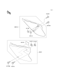 KAWASAKI, KX85-A1 2001,KX85-A2 2002,KX85-B1 2001,KX85-B2 2002, SIDE COVERS