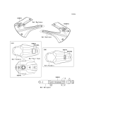 KAWASAKI, KX85-A1 2001,KX85-A2 2002,KX85-B1 2001,KX85-B2 2002, LABELS